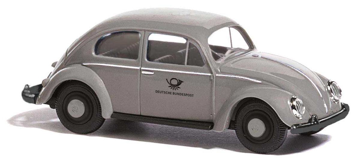 1955 Volkswagen Beetle with Oval Rear Window - Assembled -- German Post (gray, black, German Lettering)