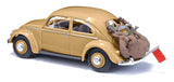 1955 Volkswagen Beetle with Oval Rear Window & Deer - Assembled -- Beige-2