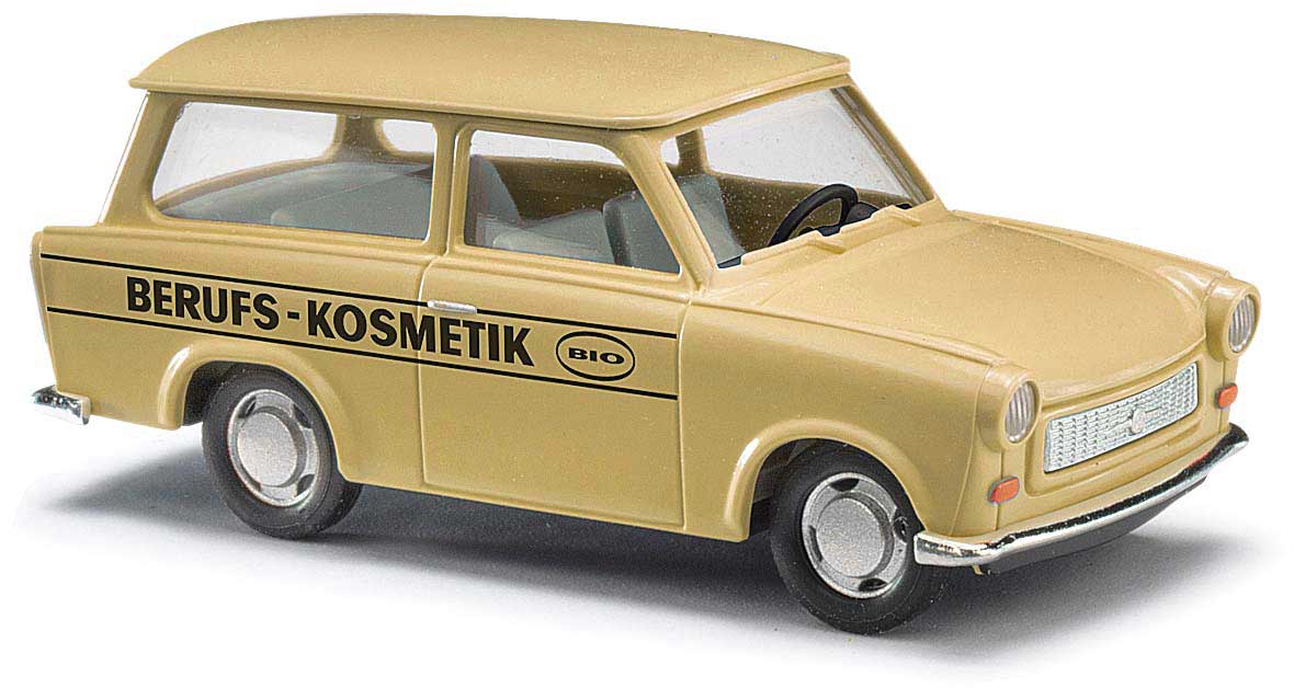 1968 Trabant P601 Universal Kombi Station Wagon - Assembled -- Berufs-Kosmetik (beige, black, German Lettering)