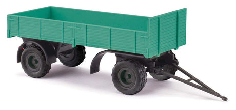1967 IFA HL 80 4-Wheel Low-Side Farm Trailer - Assembled -- Light Green, Black