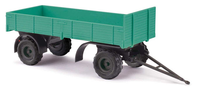 1967 IFA HL 80 4-Wheel Low-Side Farm Trailer - Assembled -- Light Green, Black