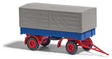 1967 IFA HL 80 Low-Side Farm Trailer withCanvas Cover- Assembled -- Blue, Red, Gray