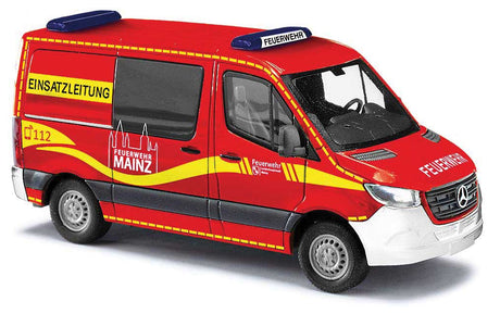 2018 Mercedes-Benz Sprinter High-Roof Ambulance - Assembled -- Mainz, Germany, Fire Department (red, yellow, German Lettering)