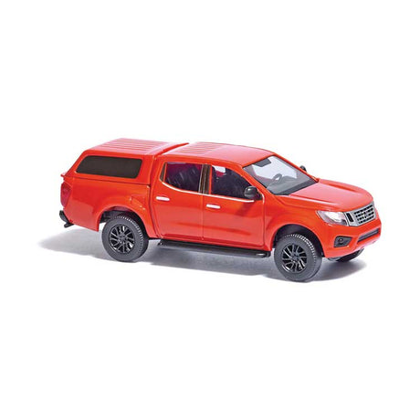 2015 Nissan Navara/Frontier Crew-Cab Pickup Truck with Cap - Assembled -- Red