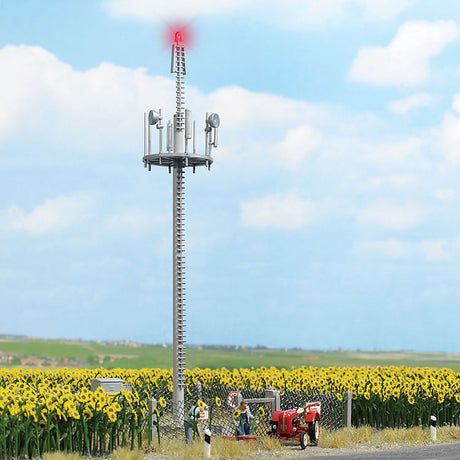 Cell Tower w/Flashing Warning Light -- 14-16V 6-7/8"  17.5cm Tall