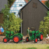 1936-1951 Deutz F1M 414 Farm Tractor - Assembled -- Green, Red-2