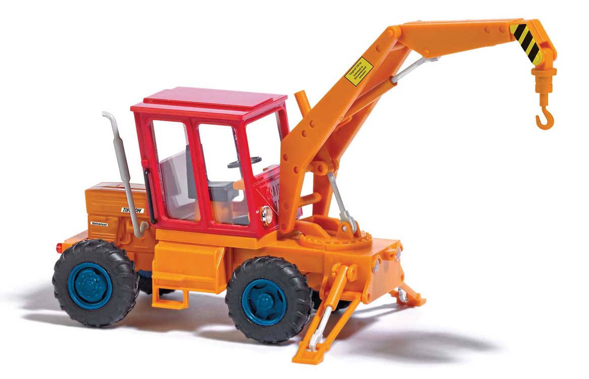 TIH 445 Tractor with Crane - Assembled -- TSA Standby Trailer (black, blue)