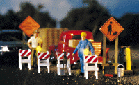 Construction Zone -- 4 Stantions (2 Blinking) and Control Unit