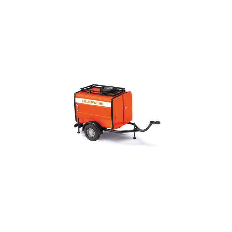 Small Utility Box Trailer - Assembled -- Fire Department (red, white, German Lettering)