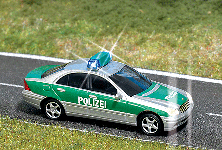 Emergency -- Mercedes Police Car w/Blinking Lights