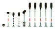 Nonoperating European-Style Block Signals -- 10 Pieces