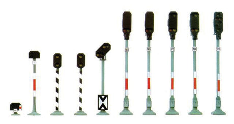 Nonoperating European-Style Block Signals -- 10 Pieces