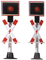 European-Style Crossing Flashers -- Expansion Set for #189-5903, Sold Separately pkg(2)-1