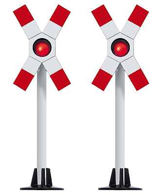 German State Railroad DR-Style Crossing Flashers -- Without Control Unit pkg(2)