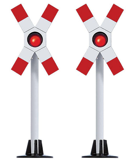 German State Railroad DR-Style Crossing Flashers -- Without Control Unit pkg(2)