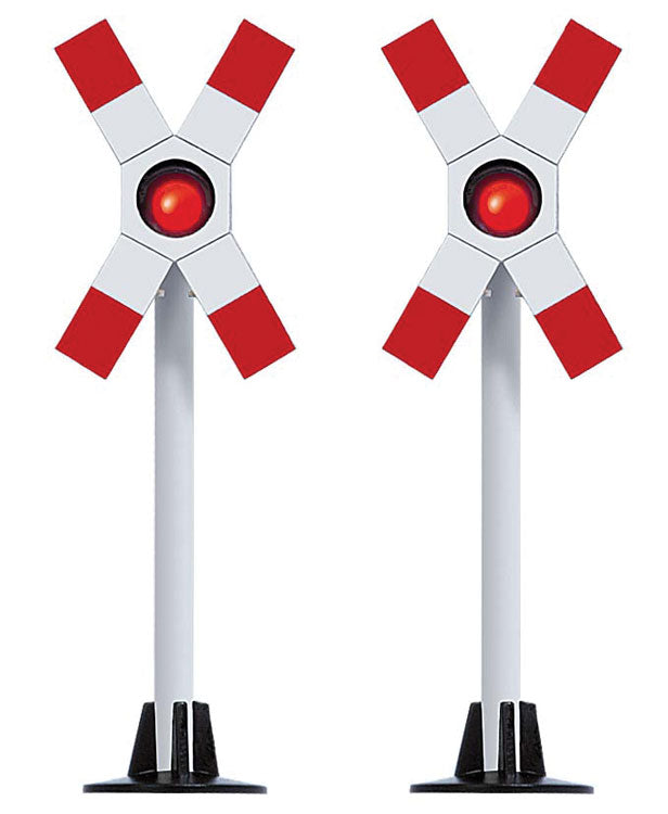 German State Railroad DR-Style Crossing Flashers -- Without Control Unit pkg(2)