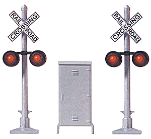 United States-Style Crossing Signal -- 2 Signals & Relay Box