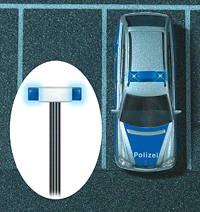 Flashing Light Bar for Emergency Vehicles -- 2 Blue LEDs