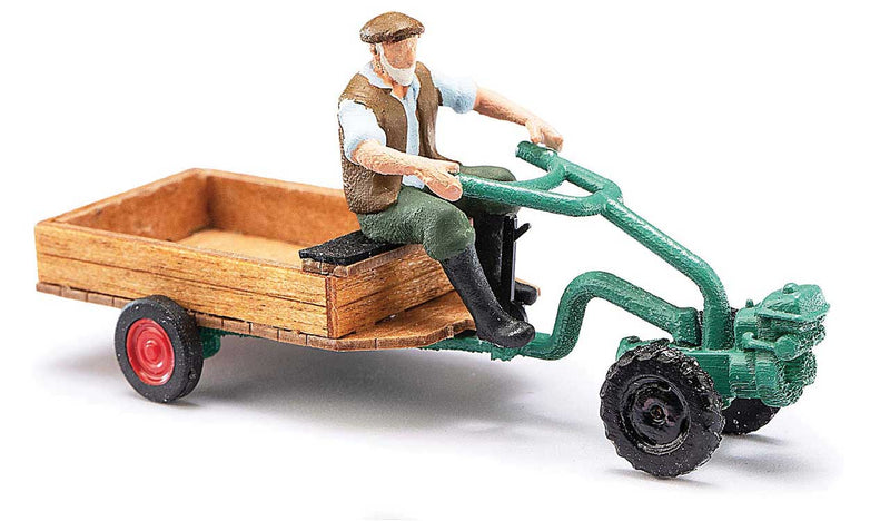 1970 Irus Universal Single-Axle U300 K Cart with Figure - Assembled -- Green, Brown