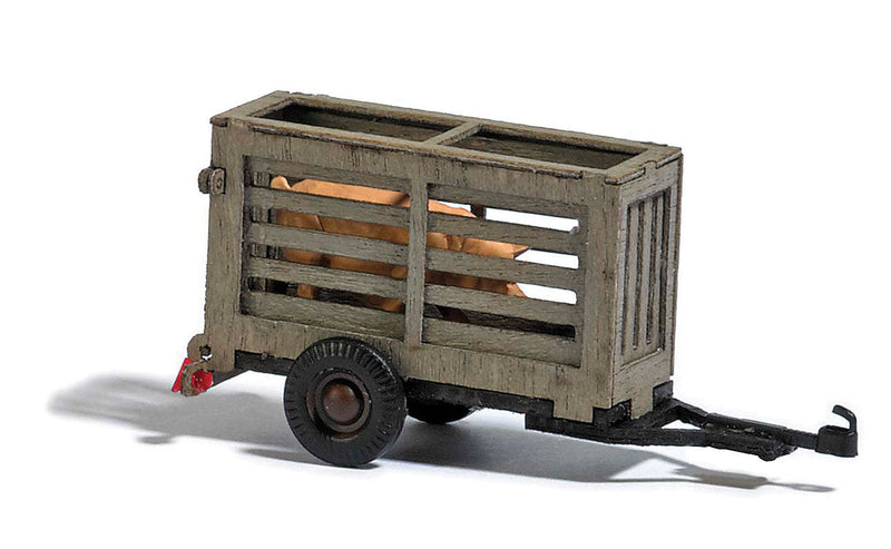 Hog Transport Cage Trailer - Assembled -- Brown