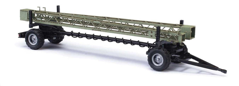 Variable-Length Stake Trailer with Lattice Load - Assembled -- Black