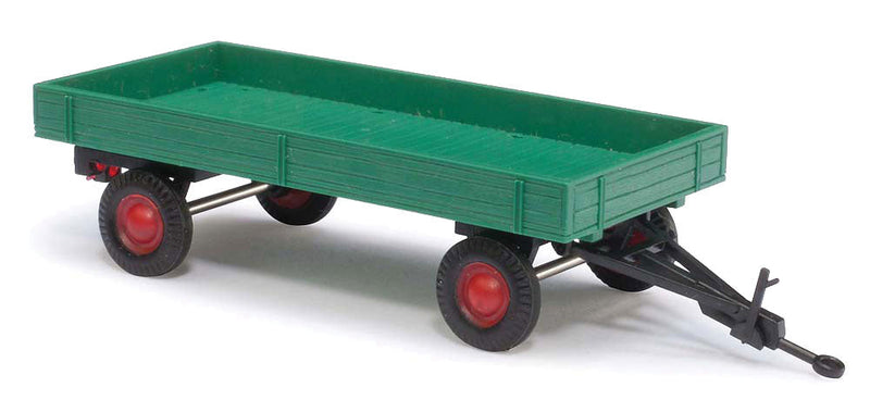 1958 4-Wheel Low-Side Farm Trailer - Assembled -- Green