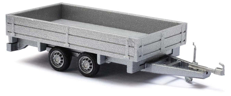 2-Axle Low-Side Trailer - Assembled -- Gray-1