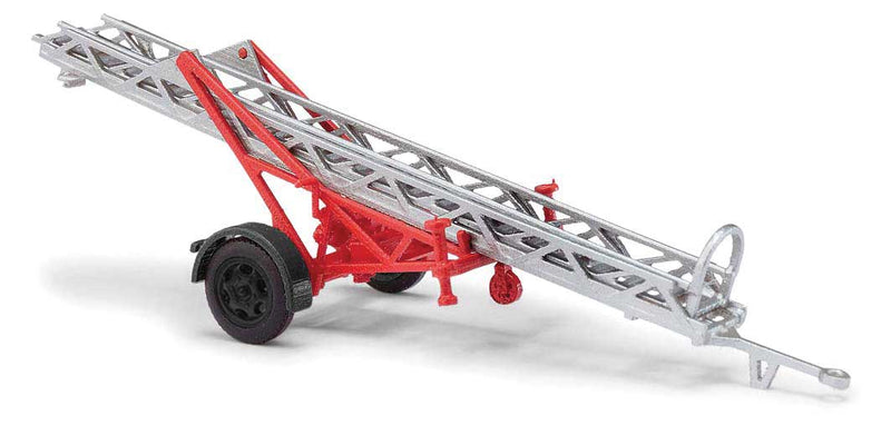 Fire Ladder Trailer - Assembled -- Red, Silver