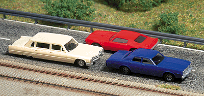 1970s American Automobile 3-Pack -- Dodge Monacao 4-Door Sedan, Cadillac Limo & Trans-Am 2-Door Hardtop