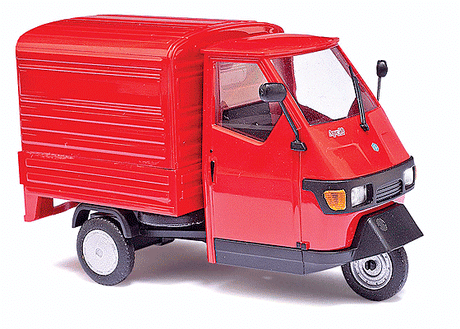 2006 Piaggio Ape 50 3-Wheel Pickup Truck - Assembled -- With Bed Cover (red)