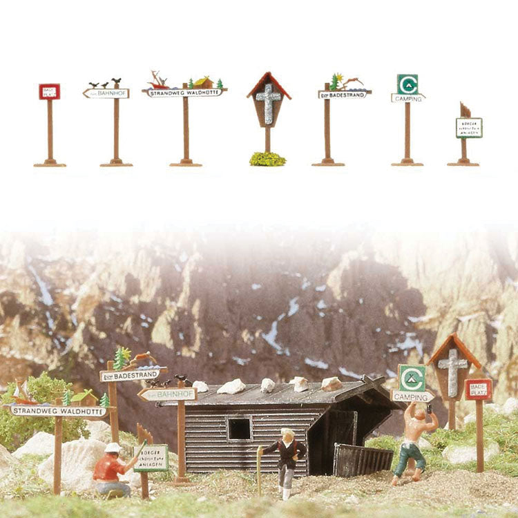 6 Direction Signs & Crucifix