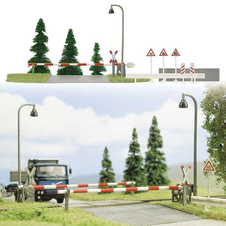 European-Style Grade Crossing Set w/Gates & Details