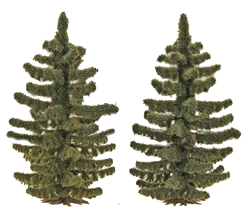 Spruce Trees pkg(2) -- 2-3/16"  55mm Tall