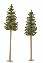 Spruce Trees pkg(2) -- 6-3/8 & 7"  160 & 175mm Tall