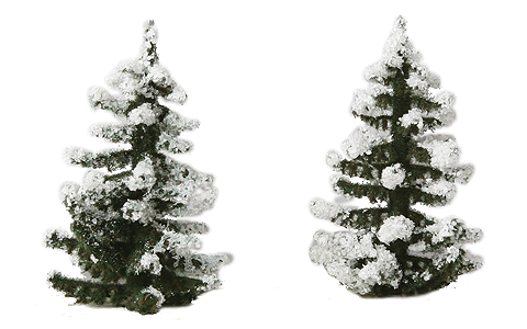 Snow Covered Spruce pkg(2) -- 55mm