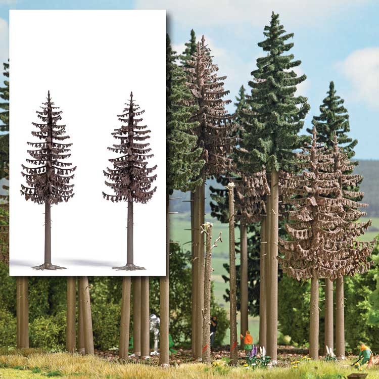 Dead Spruce Trees -- 13cm Tall pkg(2)