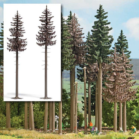 Dead Spruce Trees -- 18 & 19cm Tall pkg(2)