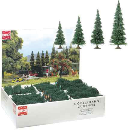 Pine & Spruce Trees Bulk Pack -- 2-15/16 - 5-5/16"  7.5 - 13.5cm Tall pkg(130)
