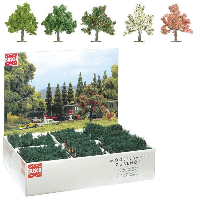 Deciduous Trees Bulk Pack -- 5 Different Colors Including Pink & White Bloom 2-15/16 "  7.5 Tall pkg(64)