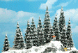 Snow-Covered Pine Trees -- 2-3/8 to 5-3/8"  6 to 13.5cm pkg(20)