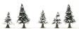 Trees (pkg 20) -- Snow Covered Pines 1-3/32 to 2-11/64" 3-6cm Tall
