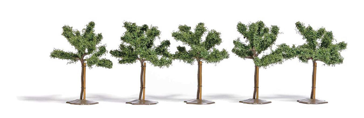 Young Deciduous Trees with Support Poles -- 1"  5cm Tall pkg(5)-1
