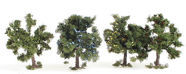 Deciduous Trees -- Assorted Fruit 3"  75mm pkg(4)