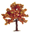 Deciduous Trees -- Blooming 4-13/32" 11cm Tall pkg(2)