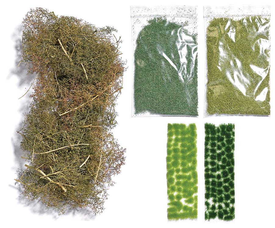 Forest Edge Kit -- Natural Branches, 2 Shades of Ground Cover, Grass Tufts-1