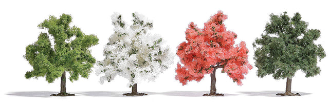 Fruit Trees -- 2-15/16"  7.5cm Tall pkg(4)