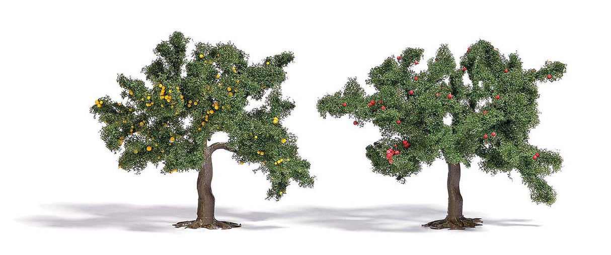 Trees with Fruit -- 2-15/16"  7.5cm Tall pkg(2)