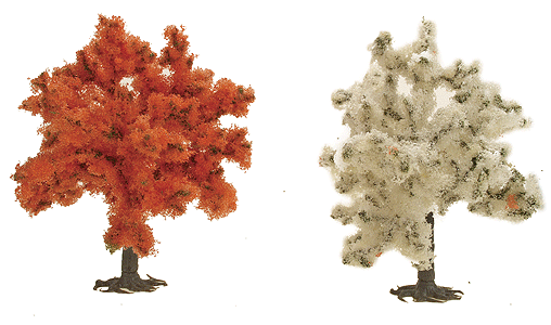 Trees -- Red - 4-5/16"  110mm pkg(2)