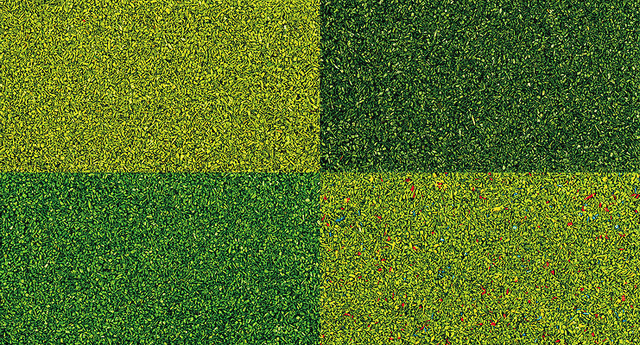 Scatter Material Ground Cover Set -- 1 Each: Dark Green, Spring Green, Summer Green & Flower Meadow