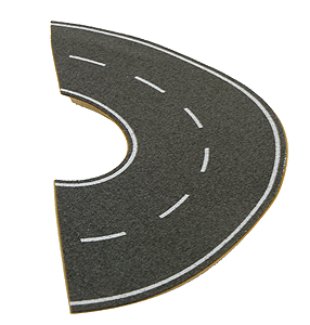 Street Curve -- Matches 1-1/2"  4cm Wide Lane, 4-3/4"  12cm Diameter